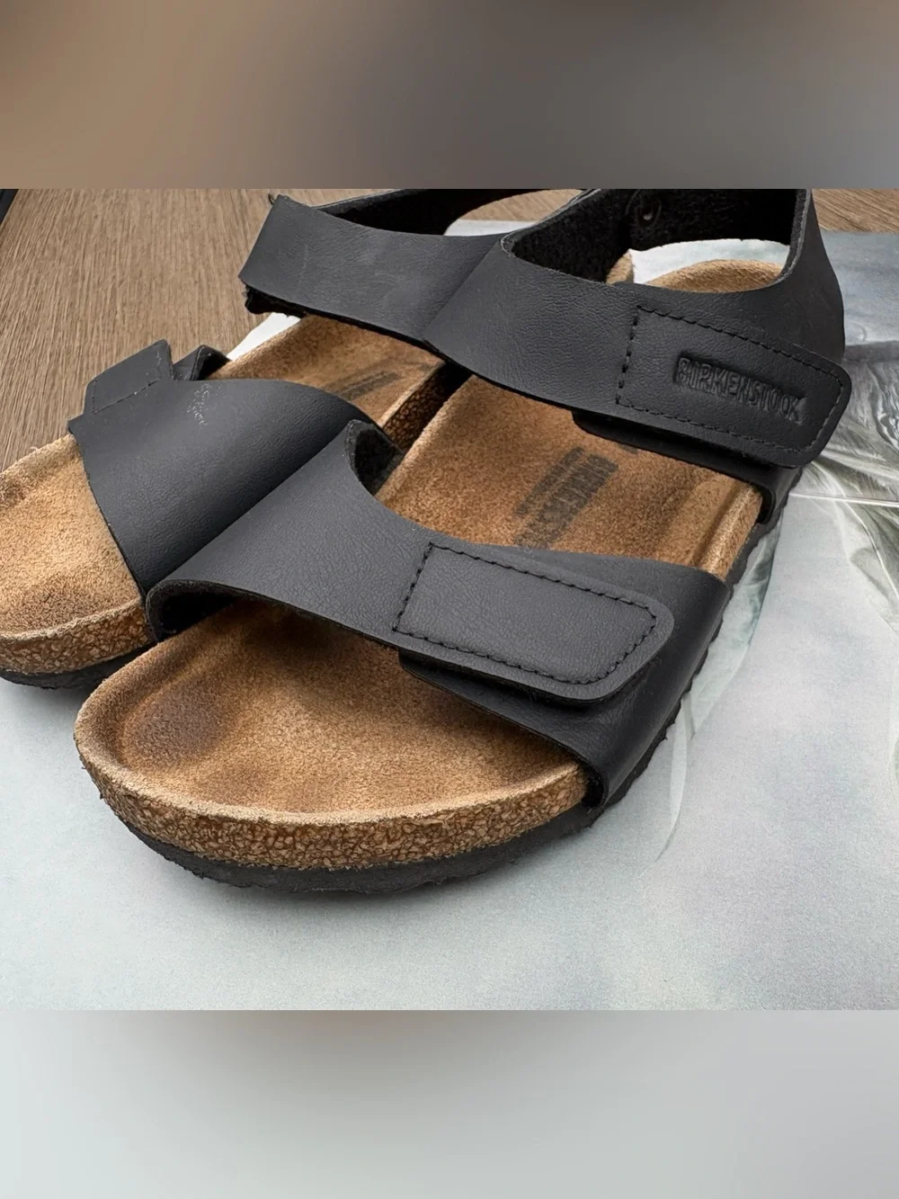 Birkenstock Palu Kids Strap Sandals In Black Size 33 / Narrow